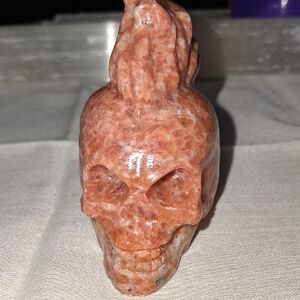 Natural Strawberry Quartz Skull